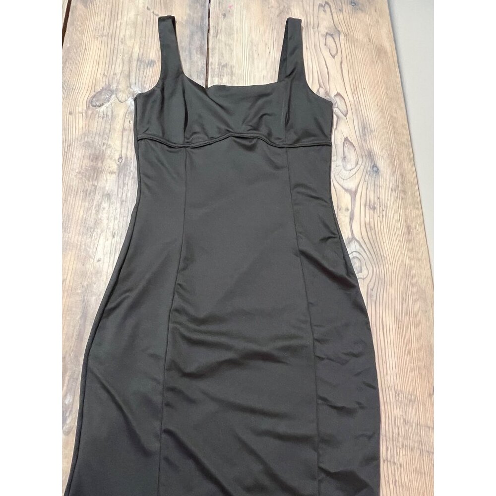 Gaze Sleeveless Midi Bodycon Dress Womens S Black Stretch Lined - Picture 8 of 9